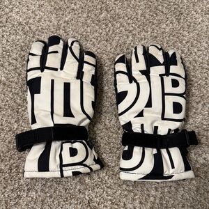 Burton Black and White Kids Gloves